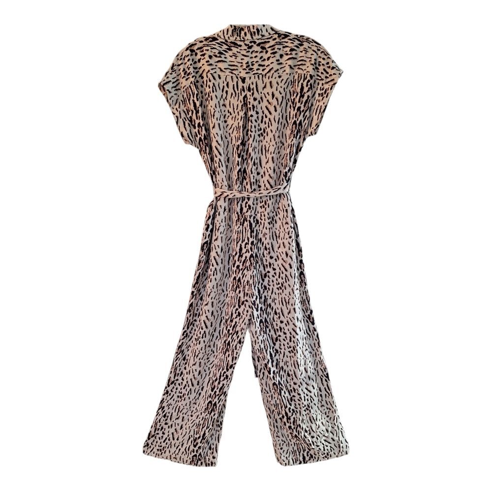 Joie Jumpsuit Jailee Leopard Print Small Relaxed … - image 3